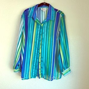 Maggie Sweet sheer striped Blouse